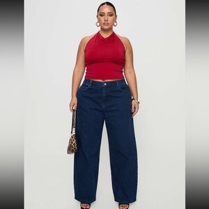 Princess Polly Brita Mid Rise Tapered Leg Jeans